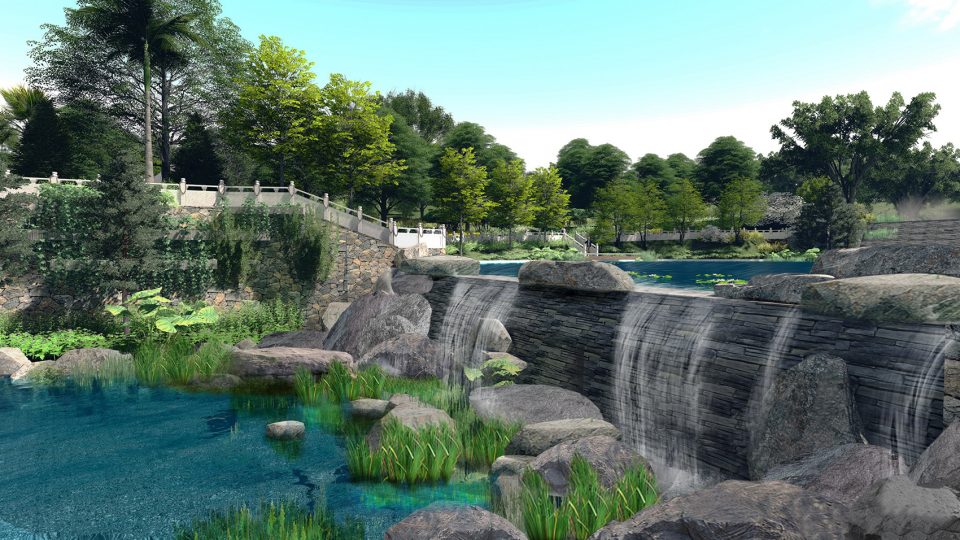 Luofu Paradise Park Entrance Park China by SED Landscape Architect