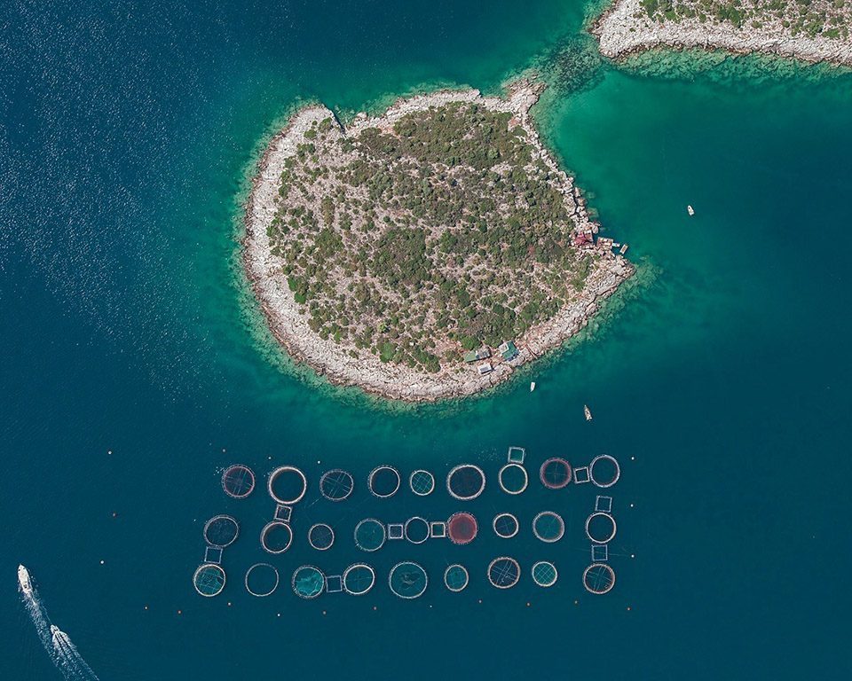 Aerial views of Fish Farms By Bernhard Lang 960x768