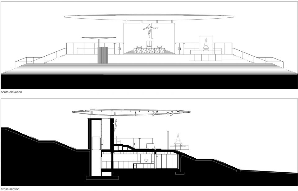 Outdoor Altar in the Prayer Area by Paula Santos Arquitectura