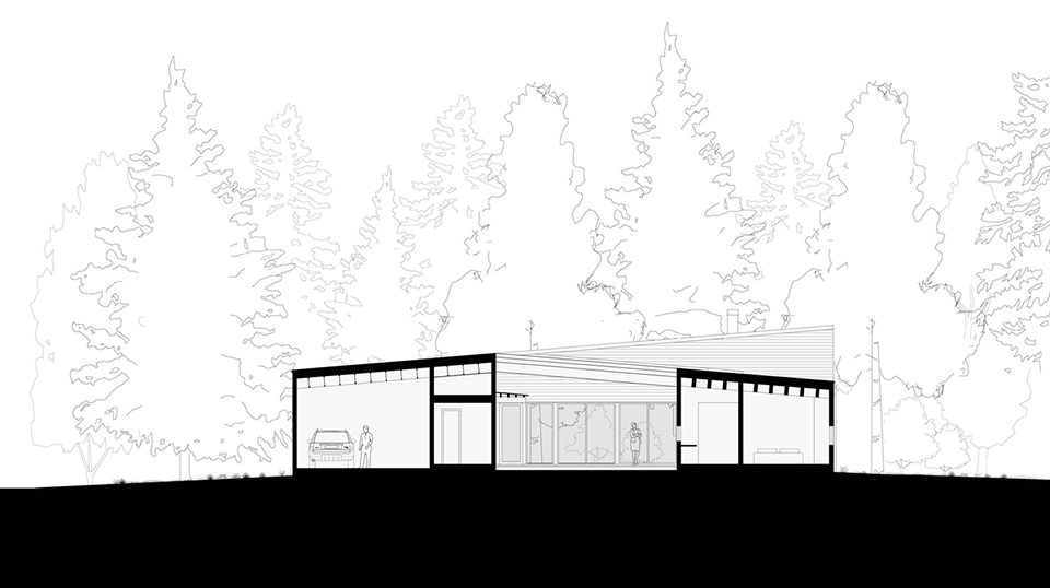 Courtyard House on a River by Robert Hutchison Architecture