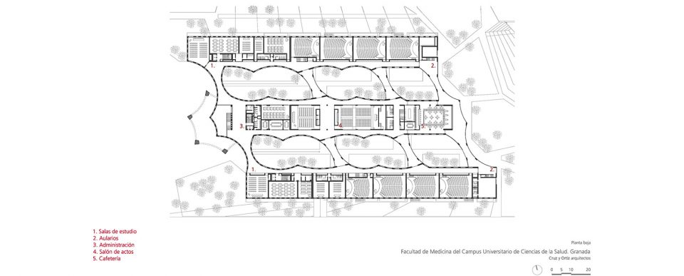 Faculty of Medicine at Campus of Health Sciences of UGR University Granada by Cruz y Ortiz Arquitectos