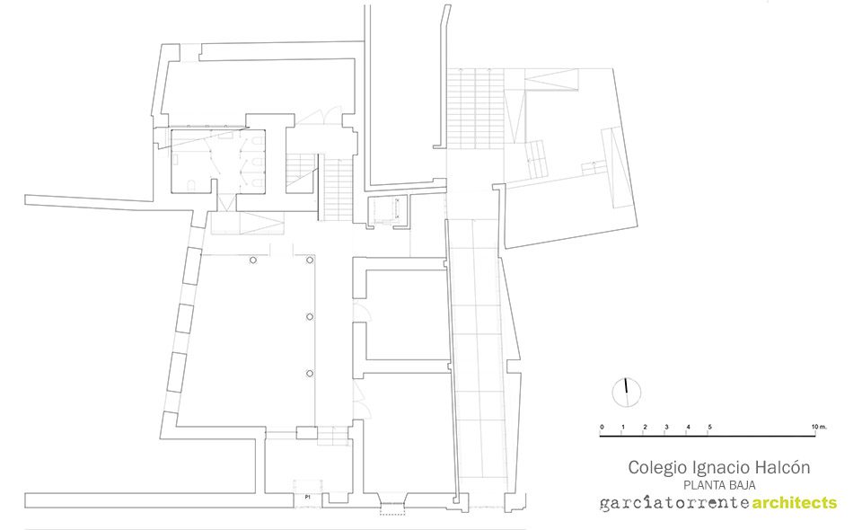 Rehabilitation of the old Ignacio Halcón School For the Interpretation Center of Flamenco by garciatorrente architects