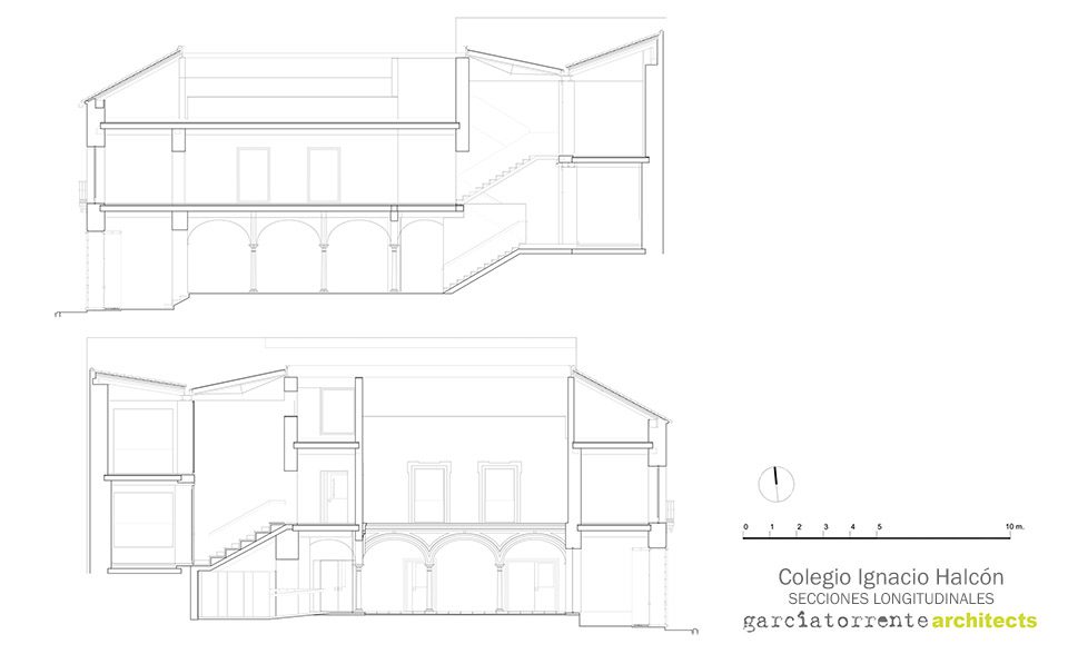 Rehabilitation of the old Ignacio Halcón School For the Interpretation Center of Flamenco by garciatorrente architects
