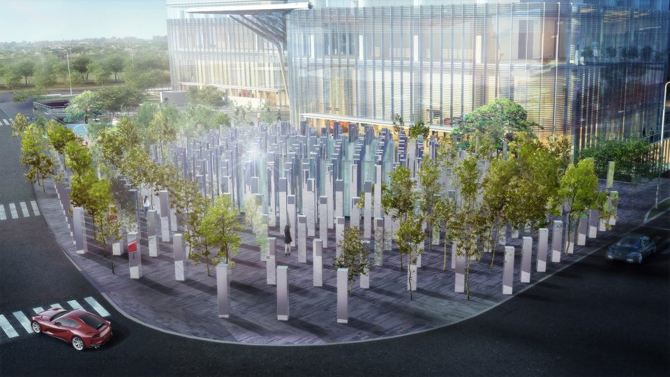 external view day crystal forest teamlab
