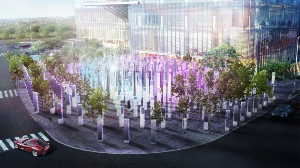 external view night1 crystal forest teamlab