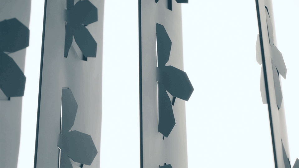Blooming shades Japan by nendo move flower