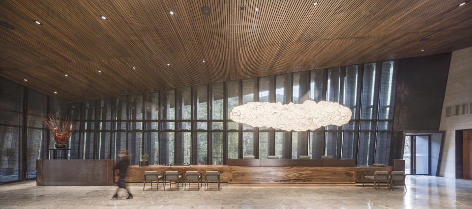 j lalli resort reception center china by hwj design