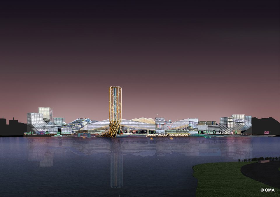 OMA Wins Design Competition for Unicorn Island in Chengdu