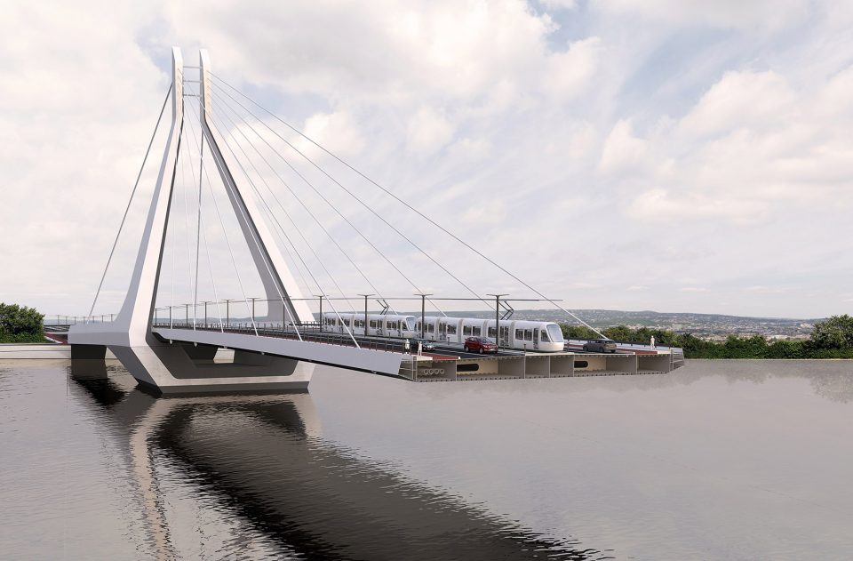 The new Budapest Bridge design competition won proposal Hungary by UNStudio