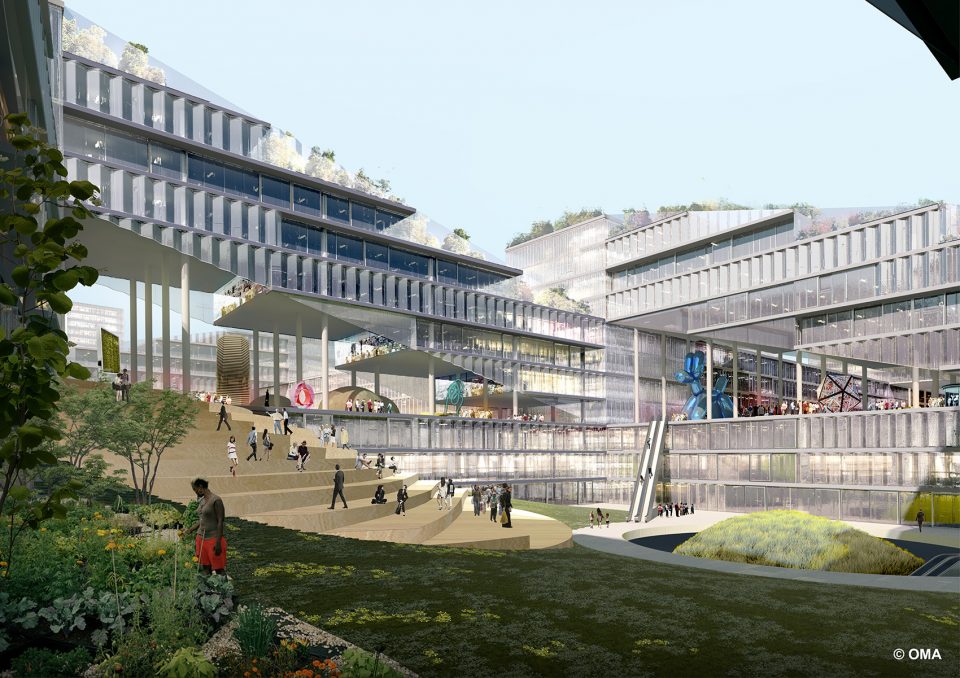 OMA Wins Design Competition for Unicorn Island in Chengdu