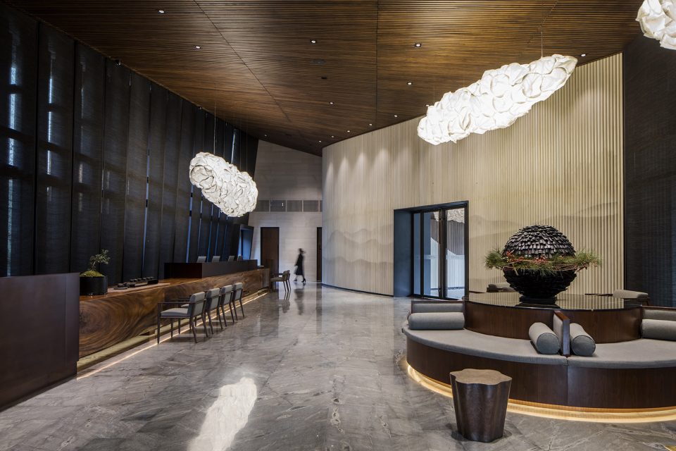 j lalli resort reception center china by hwj design