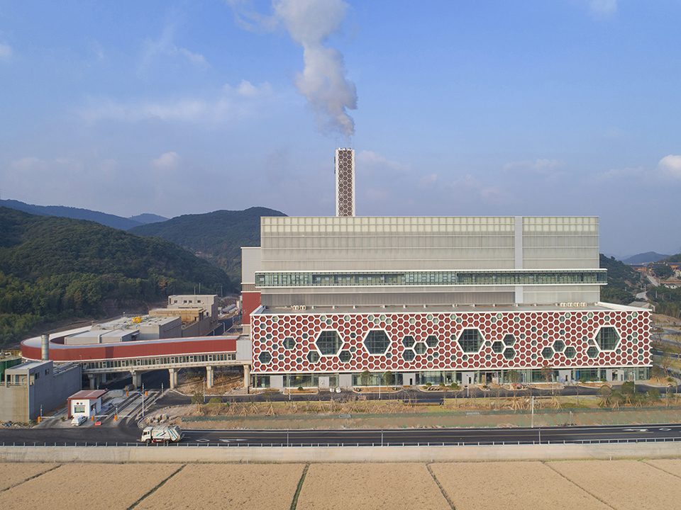 Ningbo Yinzhou Domestic Waste Incineration Power Plant China by AIA Architectes