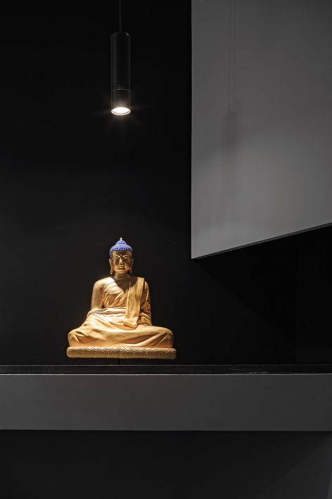 Gold foil art museum Wuhan China by Allsymbol Design Firm