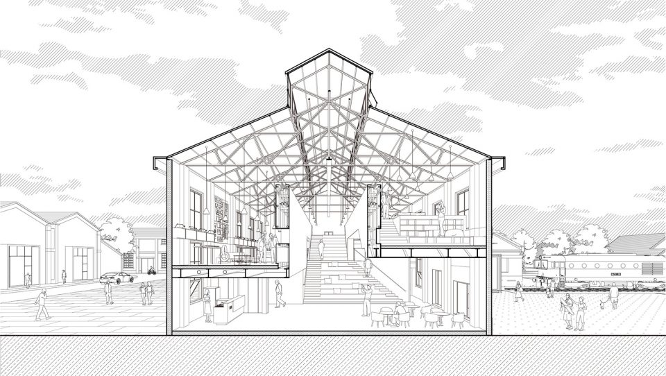 the renovation of old train factory to crrc 1897 creative display center china by project