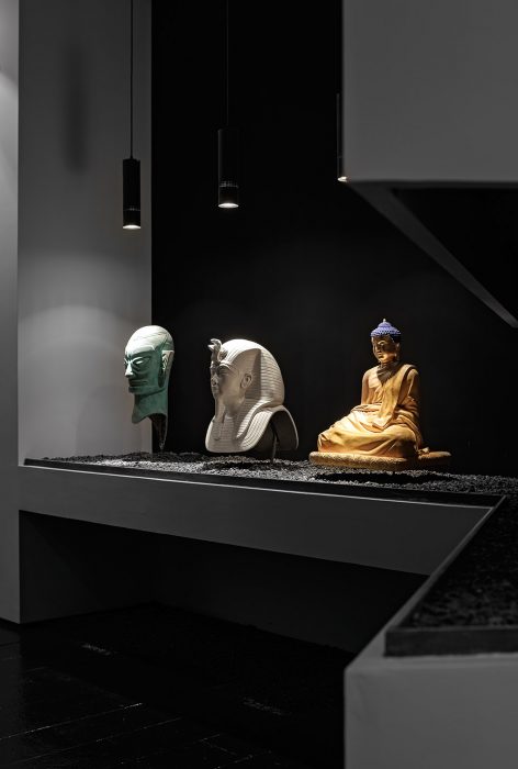 Gold foil art museum Wuhan China by Allsymbol Design Firm