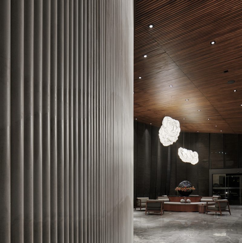 j lalli resort reception center china by hwj design