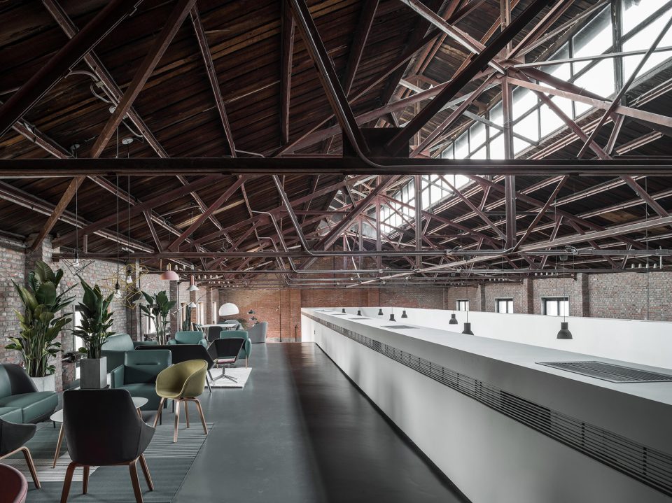 the renovation of old train factory to crrc 1897 creative display center china by project