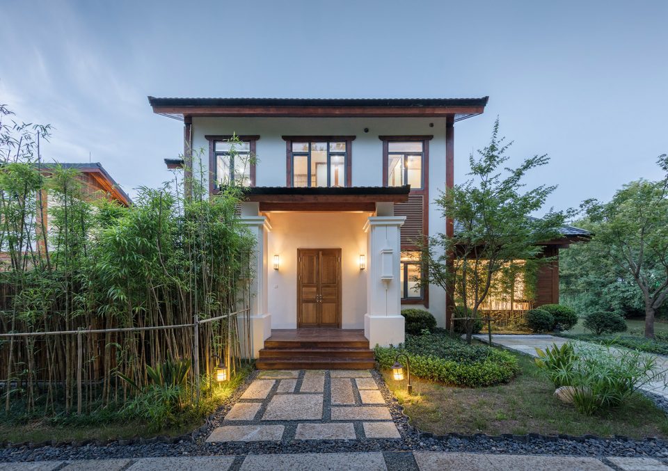 Chinese style1 wood structure resort villa