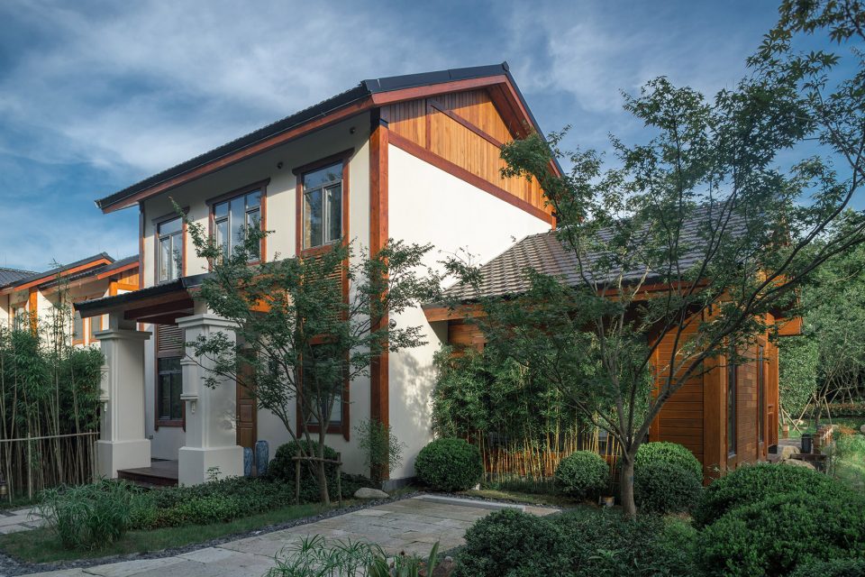 Chinese style8 wood structure resort villa