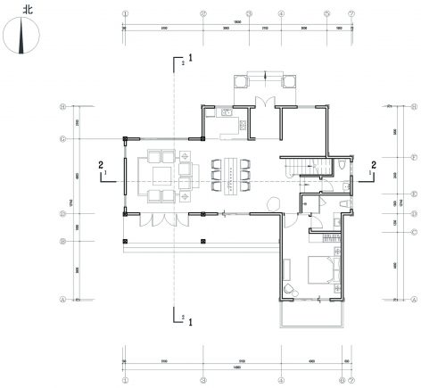 Chinese style plan1 wood structure resort villa
