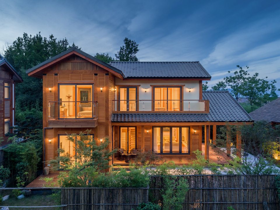 Japanese style1 wood structure resort villa