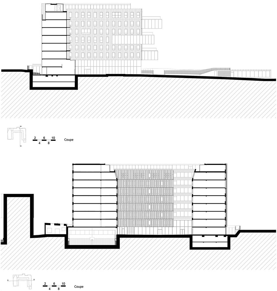 archimede offices and gymnasium in bercy by brenac gonzalez associes
