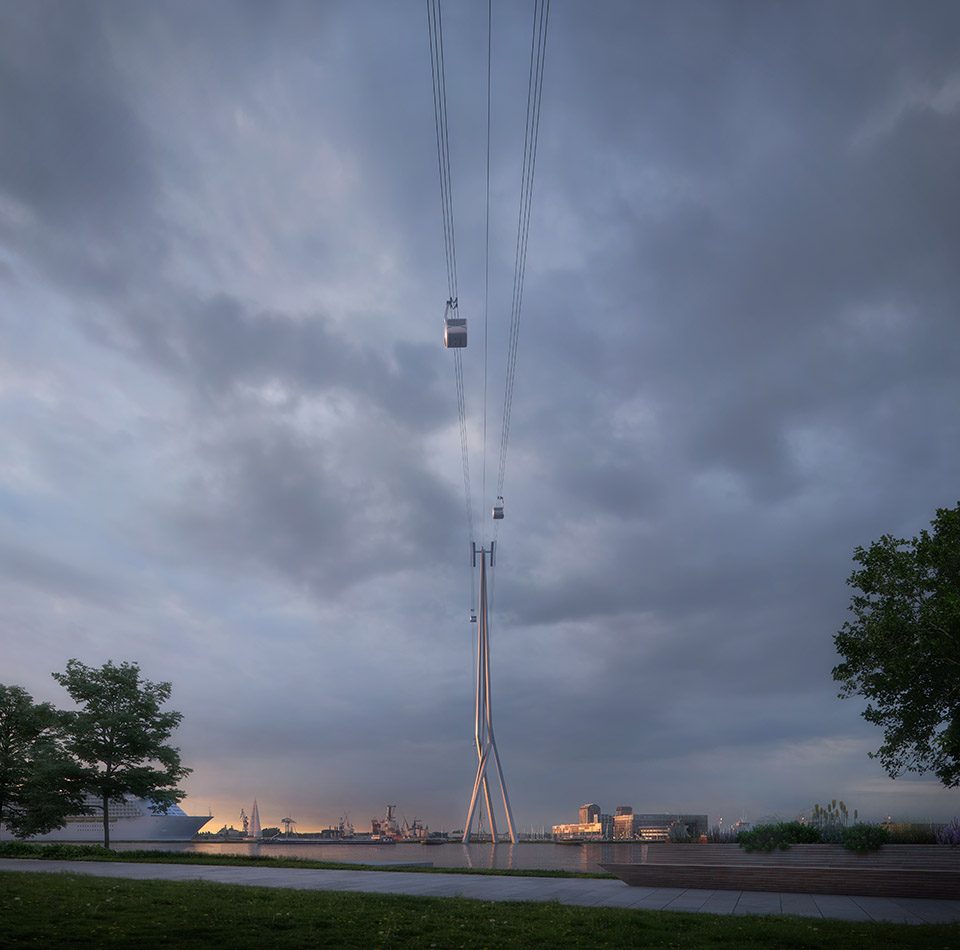 ‘IJbaan ‘Cable Car Amsterdam by UNStudio