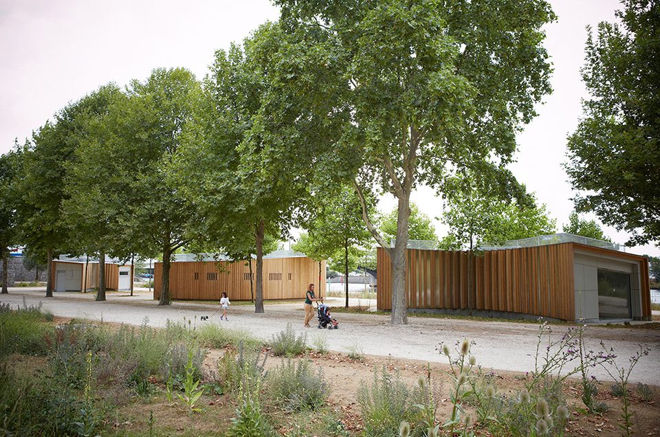 3 Pavilions in Park Along the River Seine by h2o architectes
