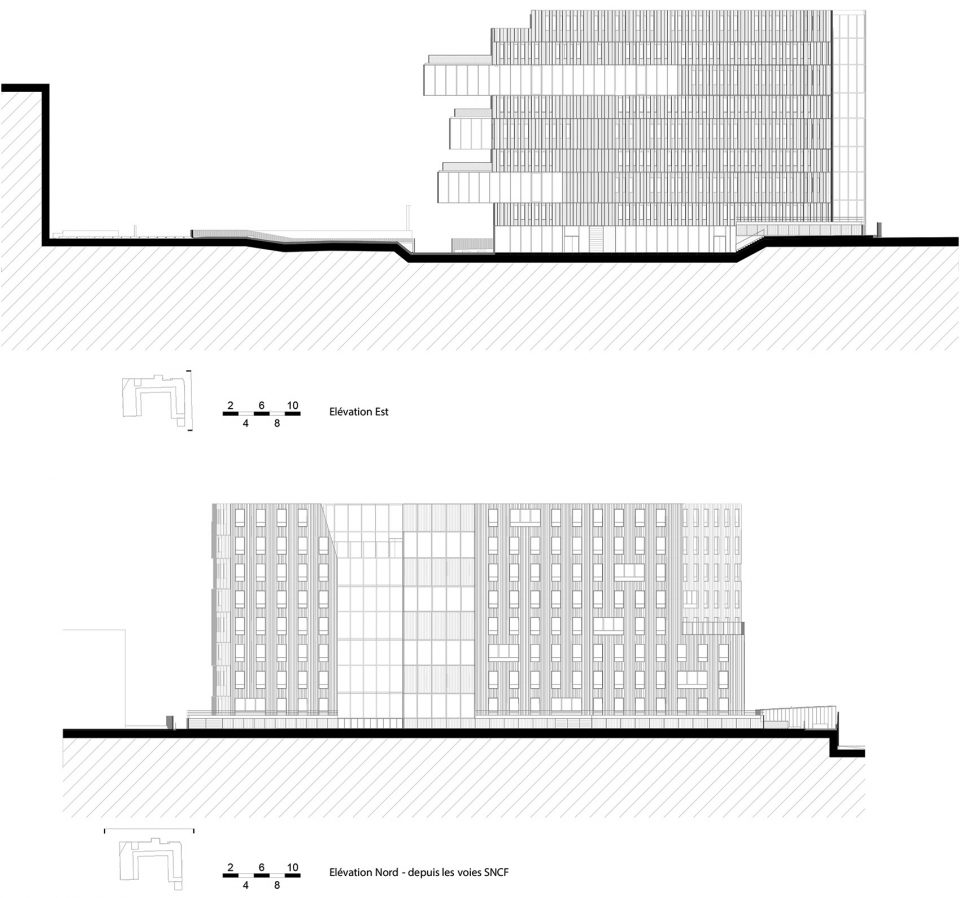 archimede offices and gymnasium in bercy by brenac gonzalez associes