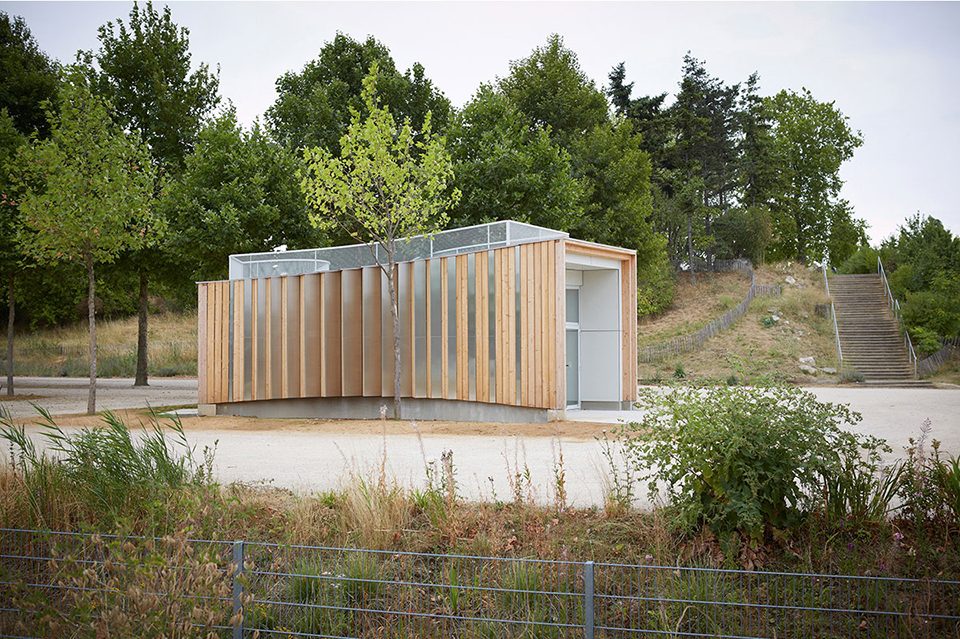 3 Pavilions in Park Along the River Seine by h2o architectes