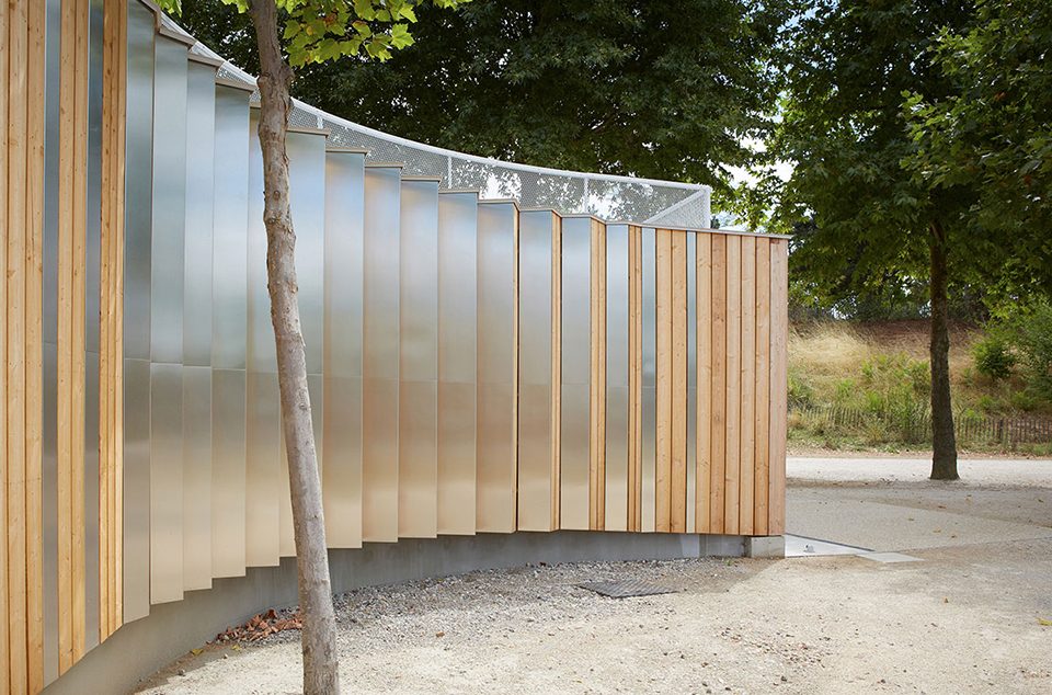 3 Pavilions in Park Along the River Seine by h2o architectes