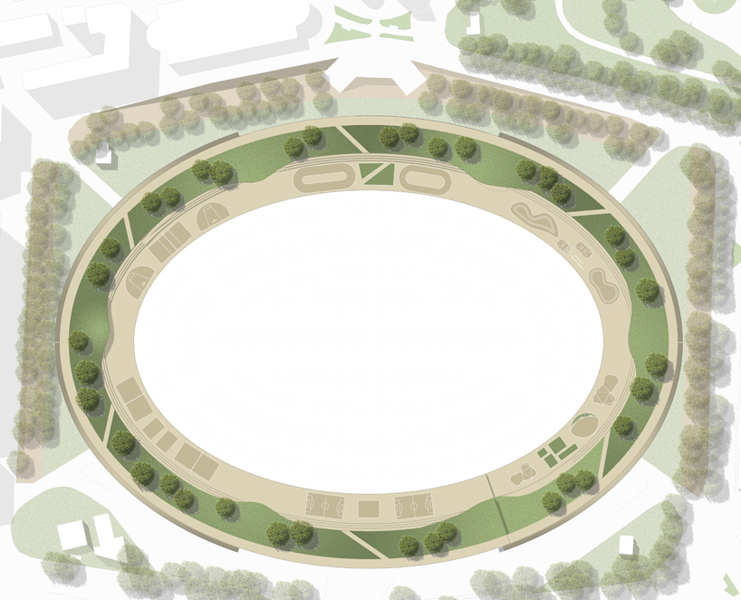 Urban Green Ring with a Multi storey Carpark inside by AS DOES