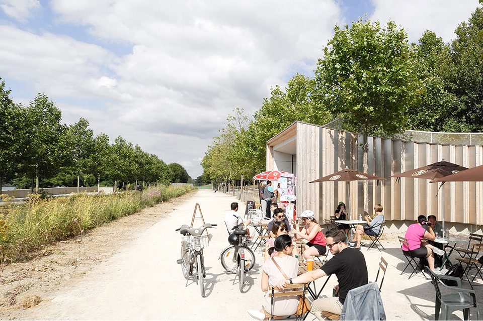 3 Pavilions in Park Along the River Seine by h2o architectes