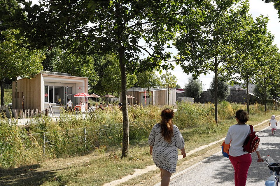3 Pavilions in Park Along the River Seine by h2o architectes