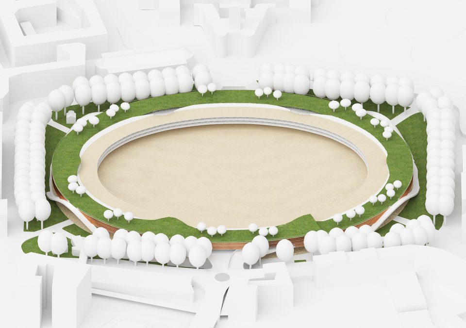 Urban Green Ring with a Multi storey Carpark inside by AS DOES