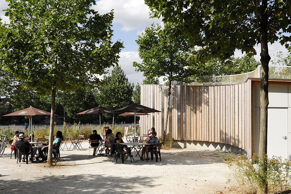 3 Pavilions in Park Along the River Seine by h2o architectes