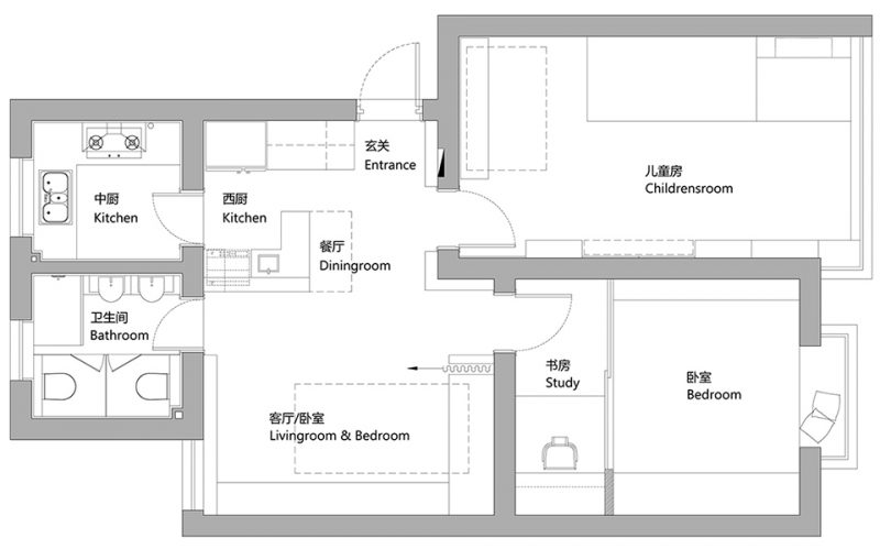 Family with three children China by LZArchitects