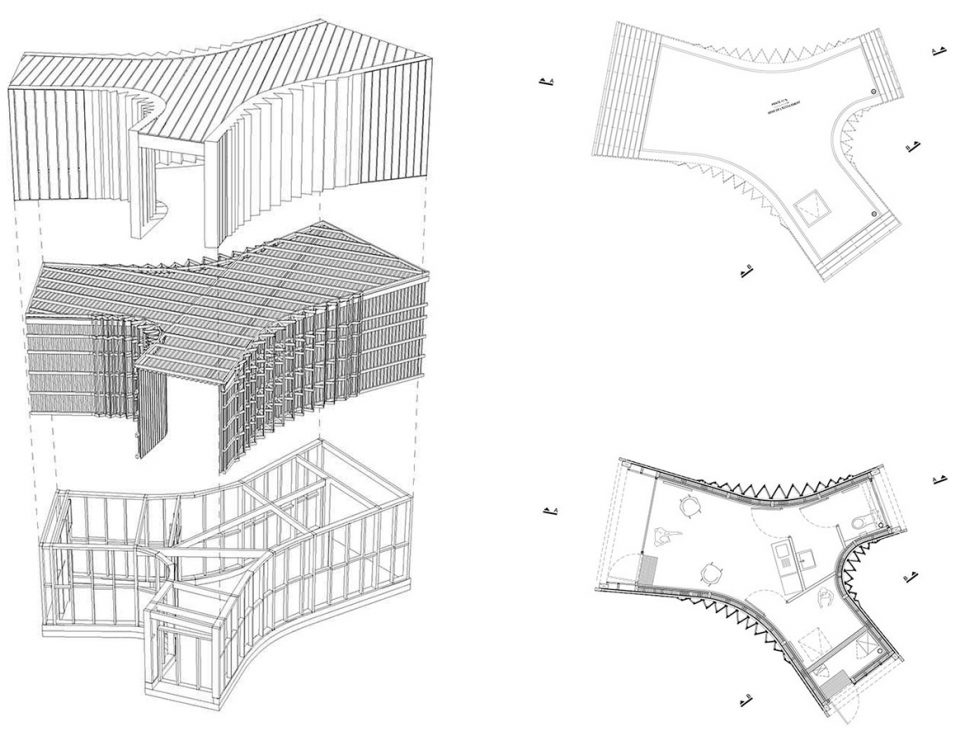 3 Pavilions in Park Along the River Seine by h2o architectes 1