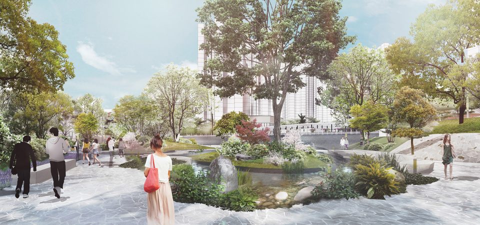 Dongguan Vanke Zhongtian City Garden landscape design China by FCHA