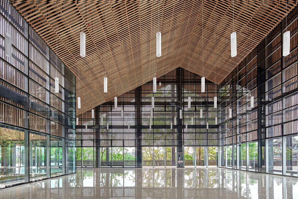 jiezi ancient town meiyi square and qingluan park china by beijing huaqing an design architects co ltd chengdu branch