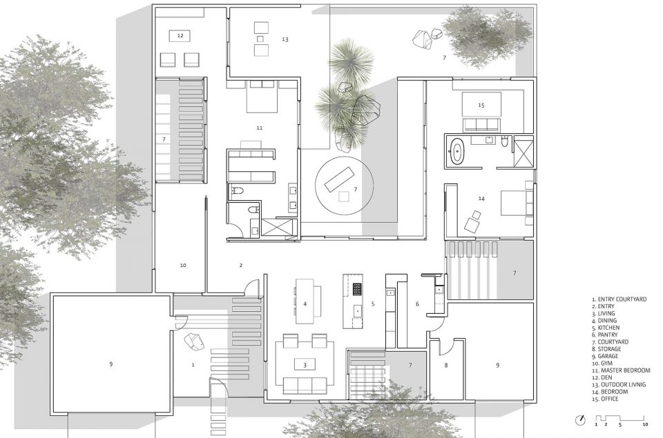 Courtyards House by HK Associates