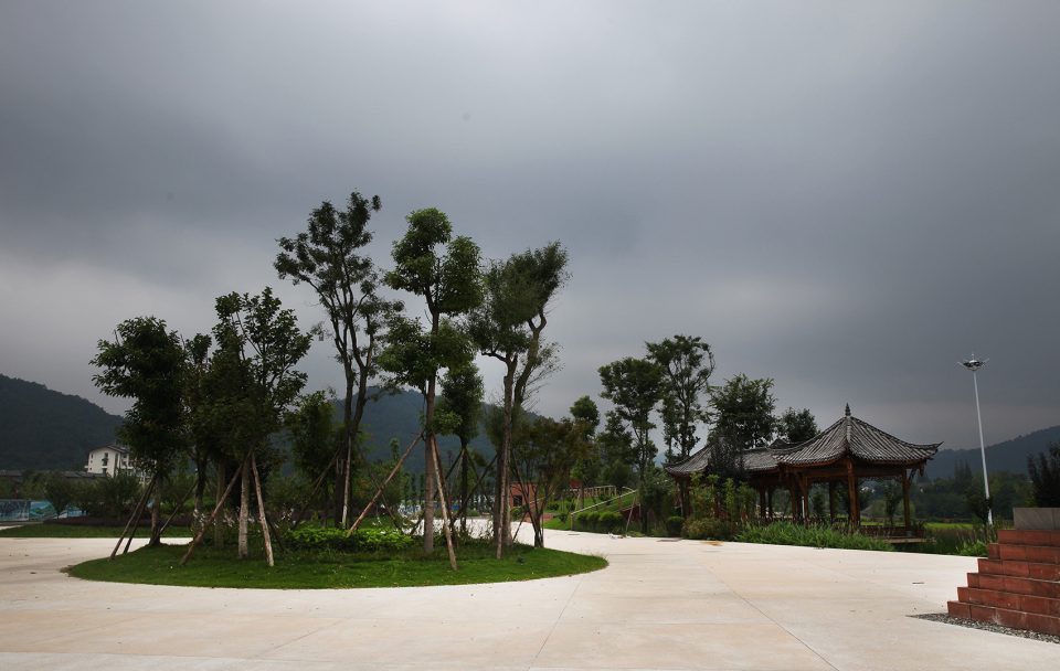 jiezi ancient town meiyi square and qingluan park china by beijing huaqing an design architects co ltd chengdu branch