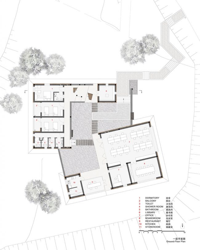 一层平面 Ground Floor Plan