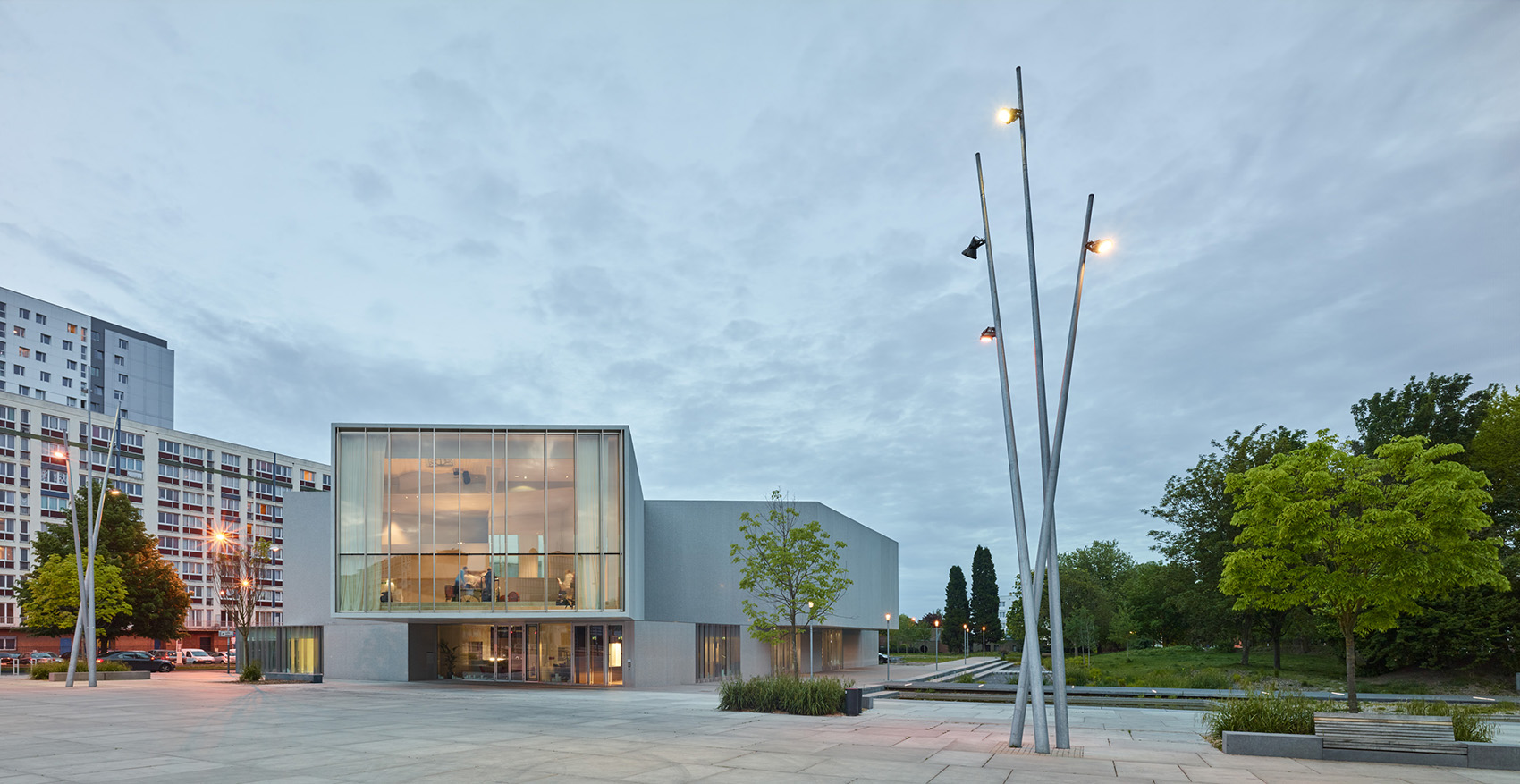 allende performance hall and rehearsal studios in mons en baroeul by dominique coulon associes