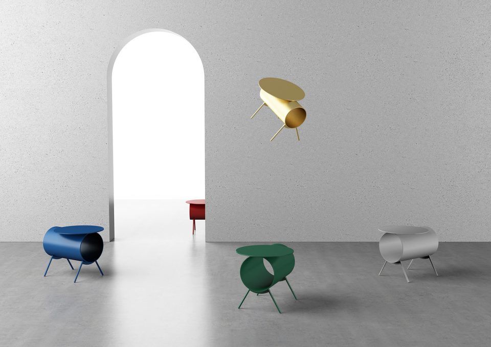 Pig side table Components storage by Mario Tsai