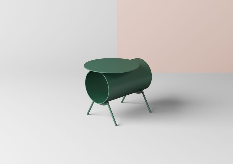 Pig side table Components storage by Mario Tsai