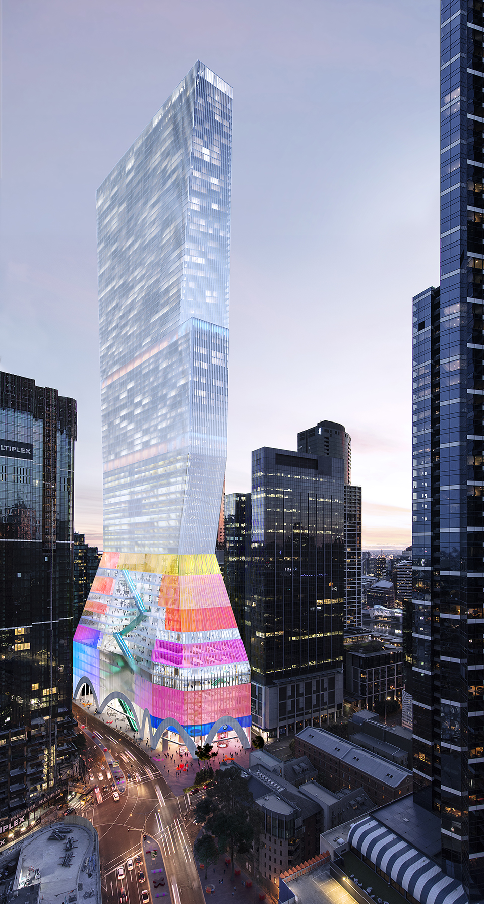 oma reveals its proposal for southbank by beulah