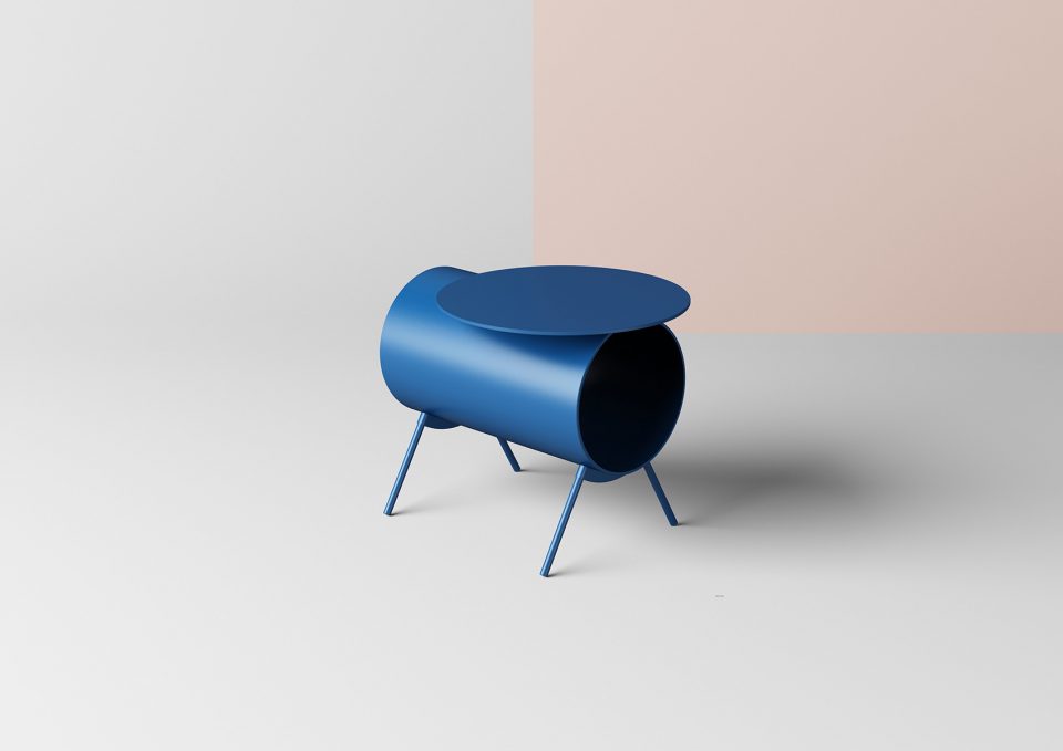 Pig side table Components storage by Mario Tsai