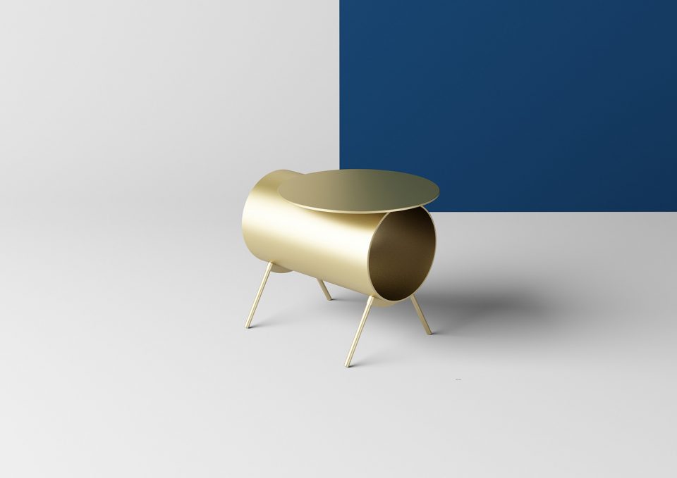 Pig side table Components storage by Mario Tsai