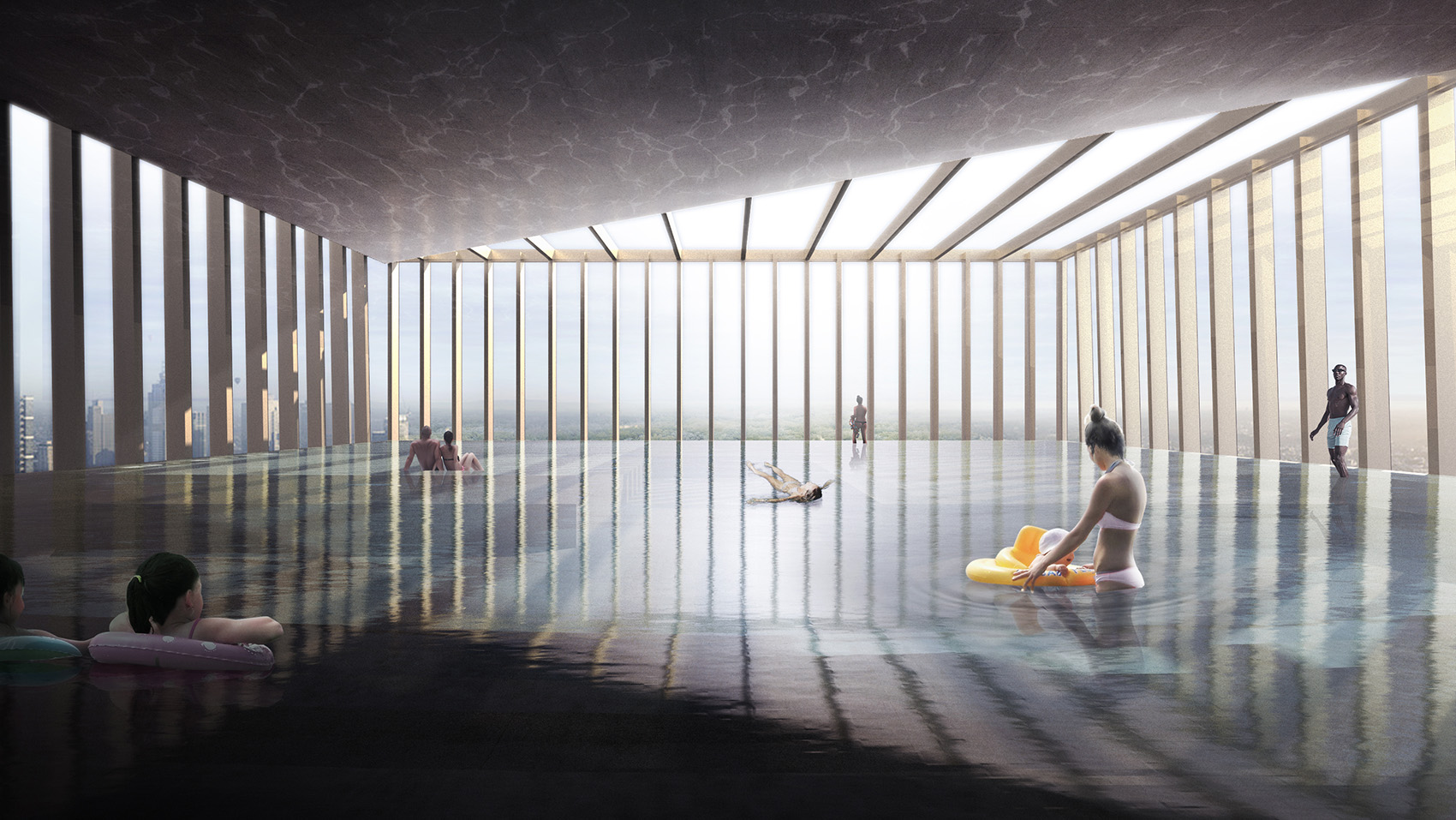 oma reveals its proposal for southbank by beulah
